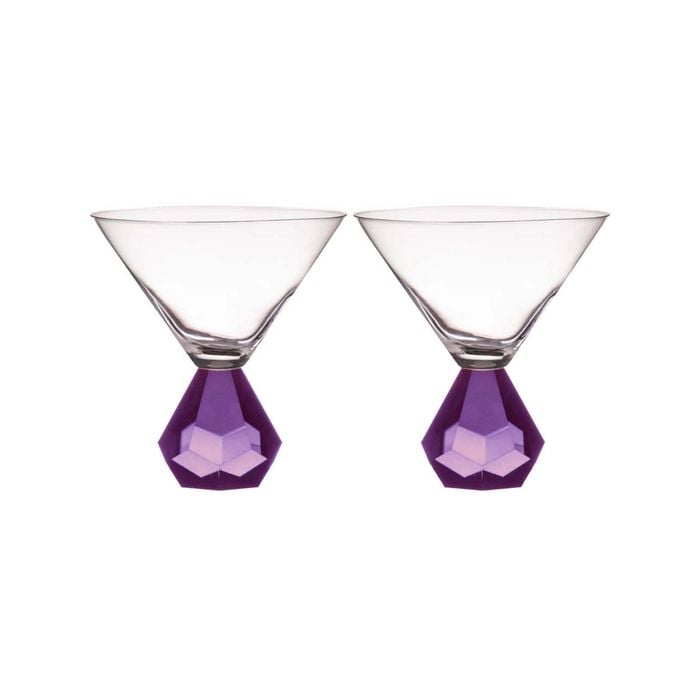 Tempa Zhara Set of 2 Martini Glasses Amethyst