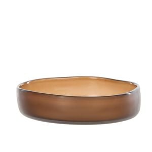 Amalfi Nevoso Glass Plate Brown 22.5x22.5x4.5cm
