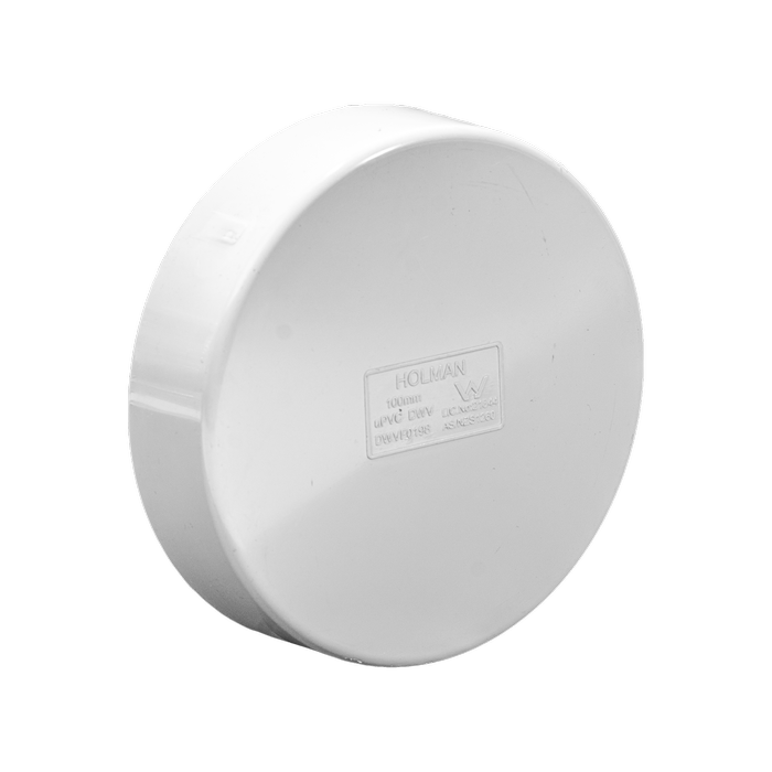 Holman 100mm PVC DWV Push On Cap