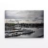 A River with Boats on It & A City  Print 100% Australian Made 90 x 60cm  (Stretched)