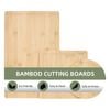 3 Pcs Bamboo Cutting Board Set
