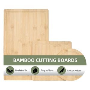 3 Pcs Bamboo Cutting Board Set