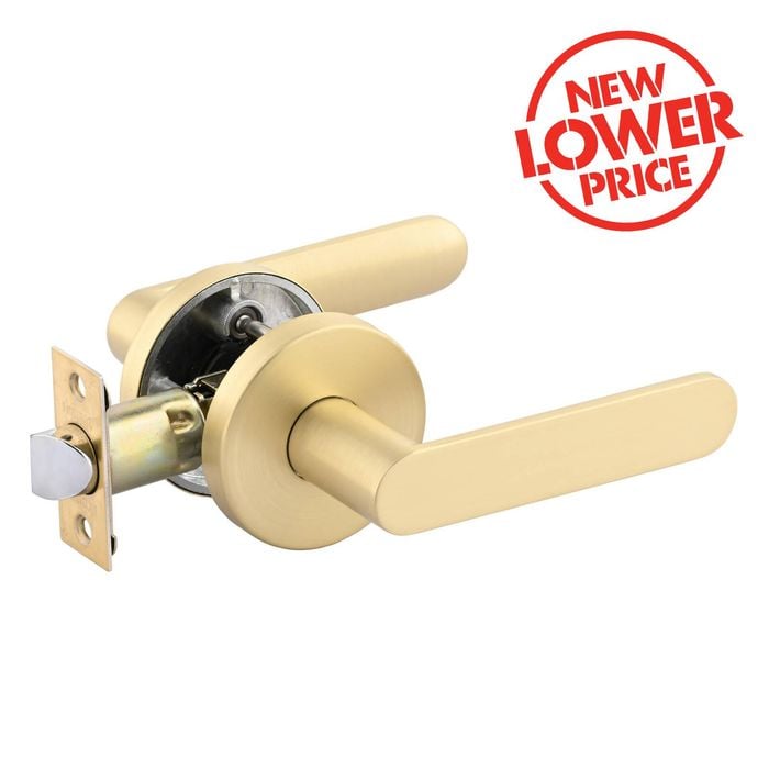 Ikonic Brushed Brass Sira Passage Lever Set