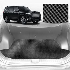 6D Diamond Car Boot Mat for Toyota LandCruiser 200 (Sahara)2012-2021-Cargo Mat-Black-Outback GT