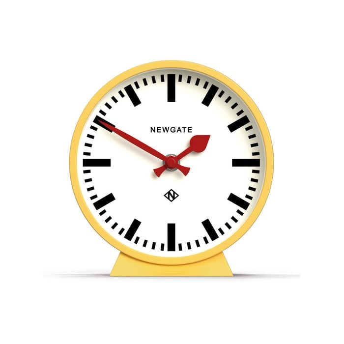 Newgate Railway Mantel Clock Cheeky Yellow
