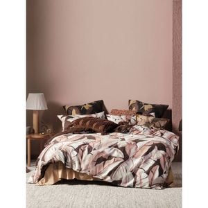 Linen House King Kalena Cinnamon Bedroom Quilt Cover Set