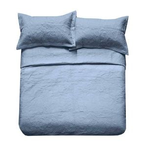 Bambury Paisley Coverlet Set - Blue - Queen/King
