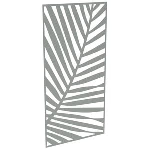 ProtectorAl 300-1200 x 1201-2400mm Palladium Silver Palm Unframed Solid Aluminium Decorative Panel
