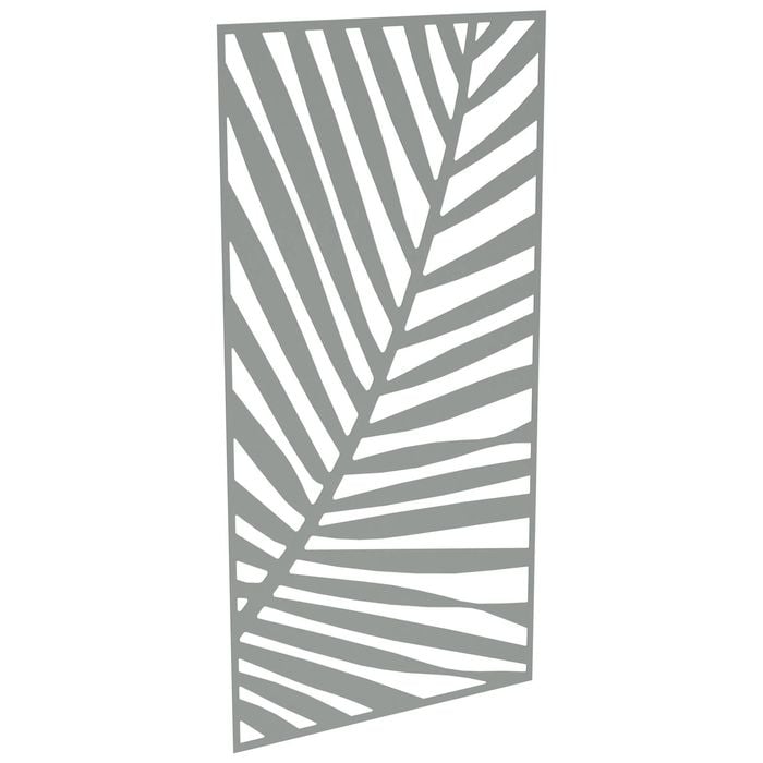 ProtectorAl 300-1200 x 1201-2400mm Palladium Silver Palm Unframed Solid Aluminium Decorative Panel