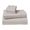 1000 Thread Count Cotton Rich Double Bed Sheet Set 4 Piece, Soft Feel Microfibre Blend, Solid Colour - Silver