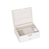 2-Layer Large Jewelry Organizer - Removable Tray - White Gift Box