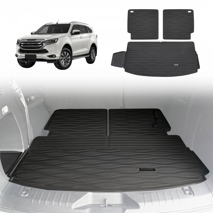 AUSGO Boot Liner for ISUZU MU-X MUX 2021-Onwards 3-Piece Set Cargo Trunk Mat Boot Mat