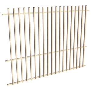 ProtectorAl 2400W x 1800H Primrose Aluminium Batten Pool Fence Panel with Mid Rail