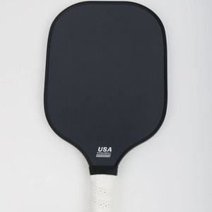 Graphite Carbon Fiber Pickleball Paddles Pickle Ball Racket Racquet In Plain Black