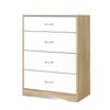 Artiss 4 Chest of Drawers Tallboy Dresser White Wood Cabinet