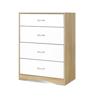 Artiss 4 Chest of Drawers Tallboy Dresser White Wood Cabinet