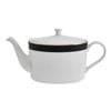 Mikasa Luxe Deco Kitchen China 4-Cup Teapot Jug Tableware, 1.1L, White