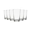 Meknes 325ml Highball Glasses - Hand-Blown Moroccan Recycled Water Juice Drinking Glasses - Clear Glass - Set of 6