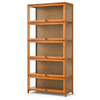 FORET 5-Tier Bamboo Storage Cabinet With Clear Acrylic Doors
