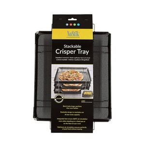 Nostik Reusable Stackable 42x29cm Crisper Basket - Black