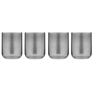 2x 2pc Tempa Verity Lowball Tumbler Drinking Glass Set - Smoke