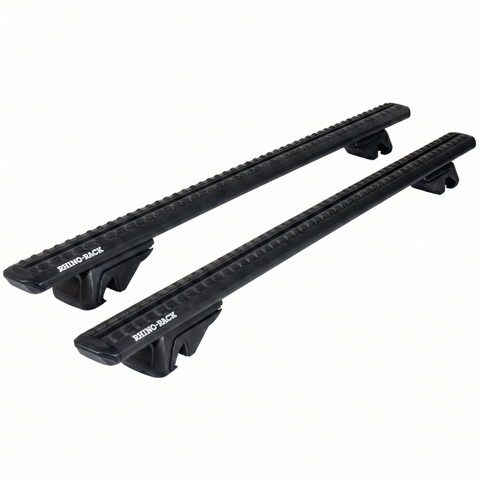 Toyota Landcruiser 300 Series With Raised Rail 1/2021 Onwards Sportz Rx Black 2 Bar Roof Rack (jc-04971)
