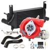 GEN1 High Flow Turbo With 75mm Intercooler & Hoses And Genuine Oil Feed Pipe For Nissan Pathfinder R51 YD25 2.5L 4 Bolts
