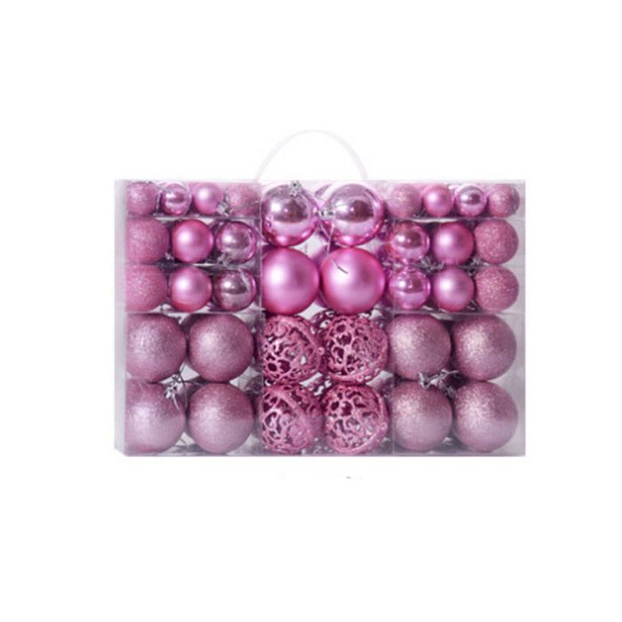 Catzon 100 Pcs Christmas Ball Ornaments Set-Pink