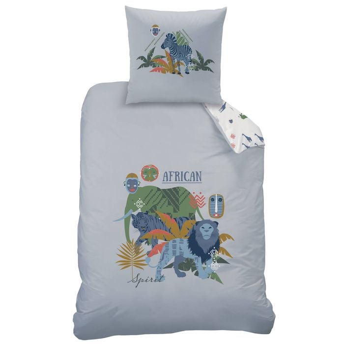 Matt And Rose African Spirit Jungle Quilt Cover Set - Single Bed Size