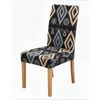 Anyseat Chair Cover Black Diamond Print Elastic Slipcover Dining Decor