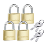 Master Lock 40mm Brass Keyed Padlock - 4 Pack