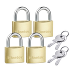 Master Lock 40mm Brass Keyed Padlock - 4 Pack