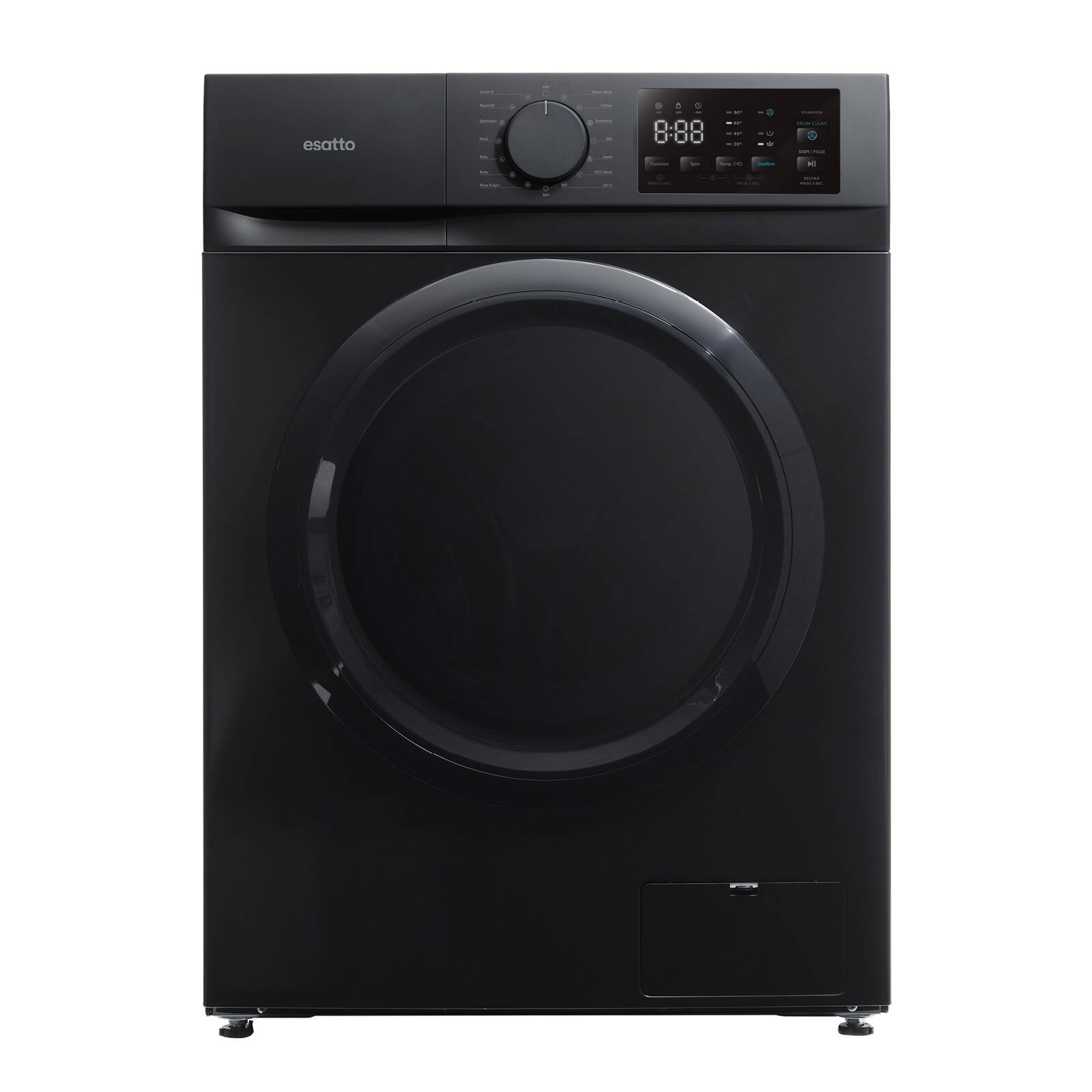 Esatto 9kg Black Front Load Washing Machine