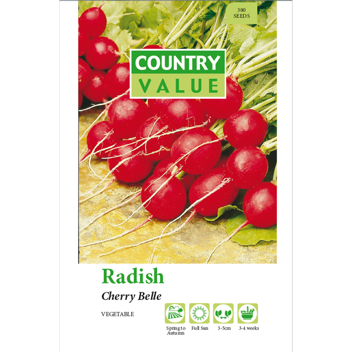 Country Value Cherry Belle Radish  Vegetable Seeds