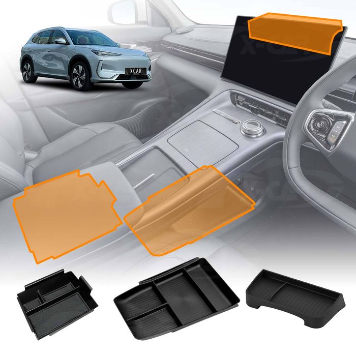 Centre Console Organizer Tray Set For Geely Ex5 Ex 5 2025-onwards Armrest Rear Screen Dash Storage Box Interior Accessories
