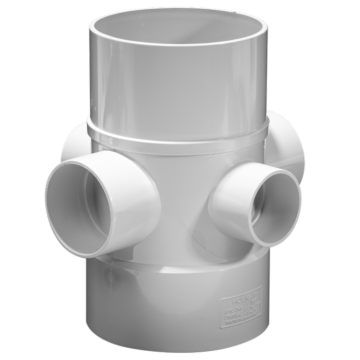 Holman 100 x 50 x 50 x 40 x 40mm F-M PVC DWV Riser Junction