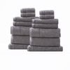 14pc Renee Taylor Aireys 650gsm Zero Twist Towel Set Nickel