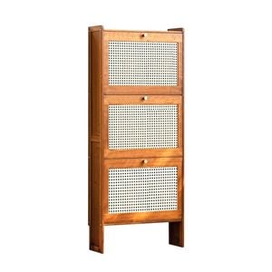 Lauft Slim Shoes Cabinet Storage Rack Flip Door 3 Tier Thin Shoe Rack Organiser