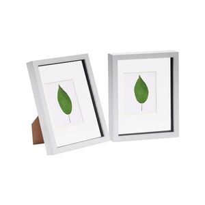 Nicola Spring 8" x 10" White 3D Box Photo Frames - 4" x 6" Mount - Pack of 2