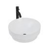 CIBO White Rise Round Semi Inset Ceramic Basin