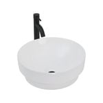 CIBO White Rise Round Semi Inset Ceramic Basin