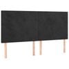 vidaXL 4x Headboards Black 80x5x78/88 cm Velvet Bedroom Bed Header Bedhead
