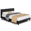 Advwin Bed Frame Queen Size Mattress Base Upholstered Platform Black