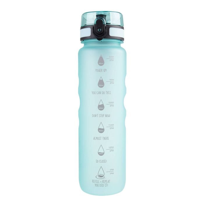 Oasis Tritan Motivational Ergonomic Sports Water Drinking Bottle 1L Aqua Marine