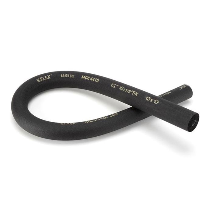 K-Flex 13 x 13 x 1000mm Black Fire Rated Elastomeric Insulation Pipe - 13 x 13 x 1000mm
