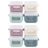 2x 4pc Melii Luxe 120ml Snap & Go Cubes Snack Container Set