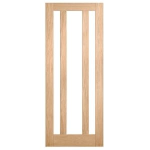 Corinthian 2040 x 820 x 35mm Internal Door White Oak Moda Clear Glass AMODG18