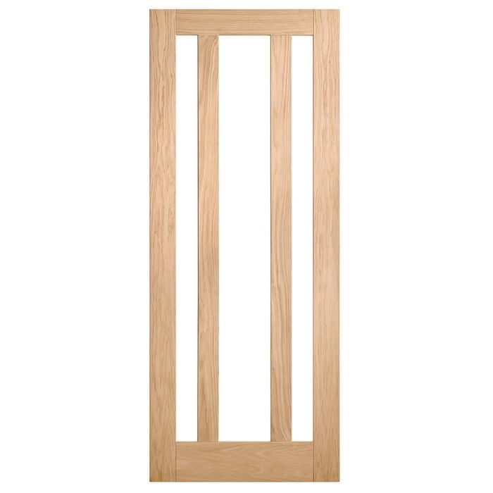 Corinthian 2040 x 820 x 35mm Internal Door White Oak Moda Clear Glass AMODG18