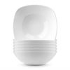Argon Tableware Square Opalware Snack Bowls - 13.5cm - White - Pack of 6