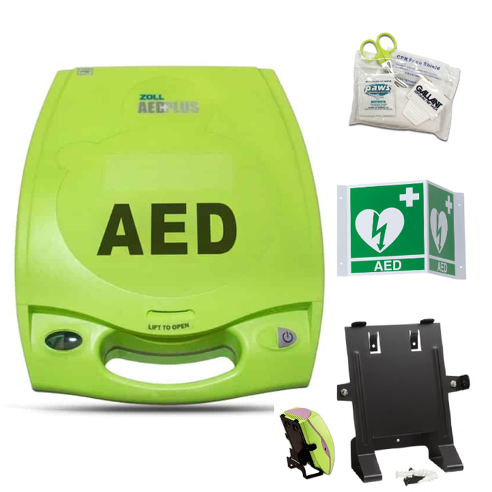 Zoll Aed Plus Defibrillator Bundle (incl Bracket And Sign)